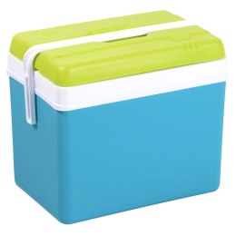 Lodówka turystyczna 35L KAMAI EDA na wkłady mrożące, turkusowa z białą rączką i zieloną pokrywą
