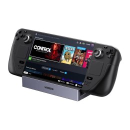 Stacja dokująca Ugreen CM800 6w1, do konsol przenośnych Steam Deck / Asus ROG Ally, USB-C do HDMI 4K 120Hz, 2x USB, USB-C, RJ45 