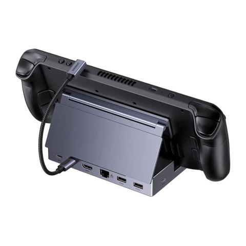 Stacja dokująca Ugreen CM800 6w1, do konsol przenośnych Steam Deck / Asus ROG Ally, USB-C do HDMI 4K 120Hz, 2x USB, USB-C, RJ45 