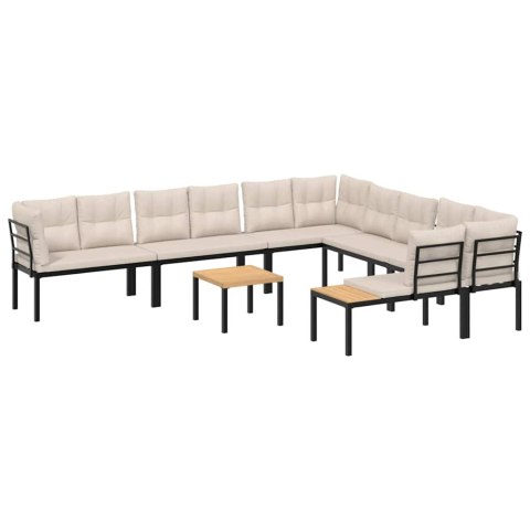 7-cz. zestaw mebli do ogrodu z poduszkami, malowana stal