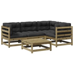 5-cz. zestaw mebli do ogrodu, z poduszkami, impregnowana sosna