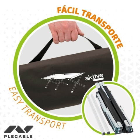 Łóżko kempingowe Aktive Czarny 190 x 42 x 64 cm Składany (2 Sztuk)