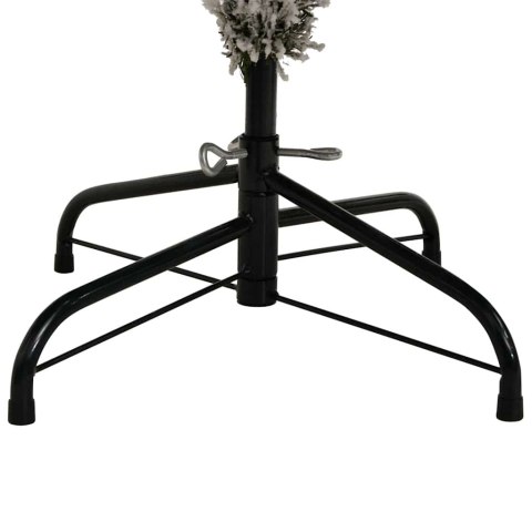 VidaXL Sztuczna choinka Zielony i Biały 300 cm PVC i Metal