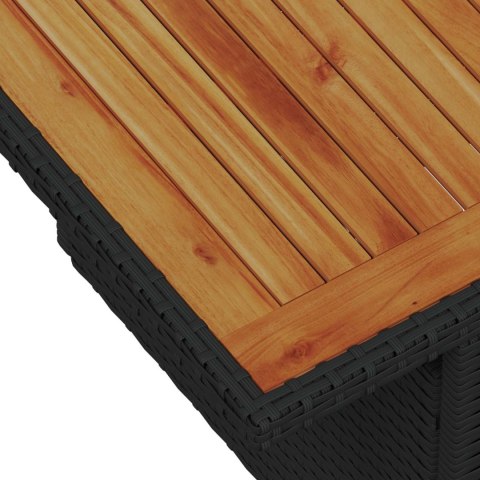 Zestaw Sof na Ogród 6 pcs Czarny polirattan