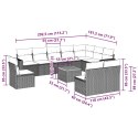 11-cz. zestaw wypoczynkowy do ogrodu, poduszki czarny rattan PE