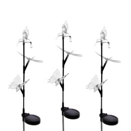 Lampa ogrodowa dekoracyjna Garth solarna LED (3 kolory) komplet 3 szt.