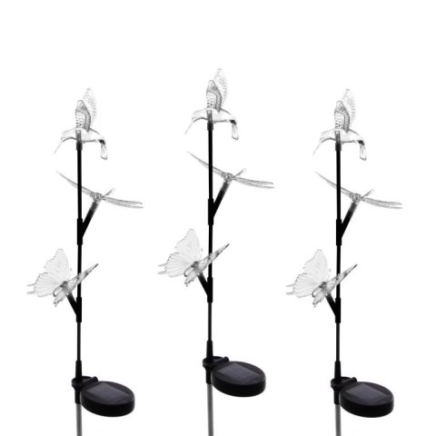 Lampa ogrodowa dekoracyjna Garth solarna LED (3 kolory) komplet 3 szt.