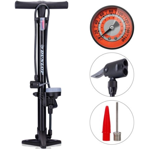 POMPKA WARSZTATOWO - ROWEROWA DUNLOP 160Psi (11Bar) Z MANOMETREM