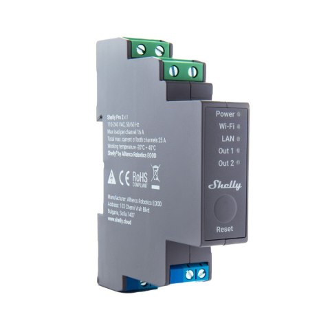 Moduł przekaźnikowy Shelly DIN PRO 2