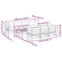 VidaXL 8-cz. zestaw wypoczynkowy do ogrodu, z poduszkami, daglezja