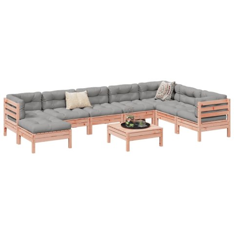 VidaXL 9-cz. zestaw wypoczynkowy do ogrodu, z poduszkami, daglezja