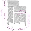 VidaXL Zestaw do jadalni w ogrodzie 7 pcs Antracyt Rattan Polt