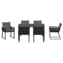 VidaXL Zestaw do jadalni w ogrodzie 7 pcs Antracyt polirattan