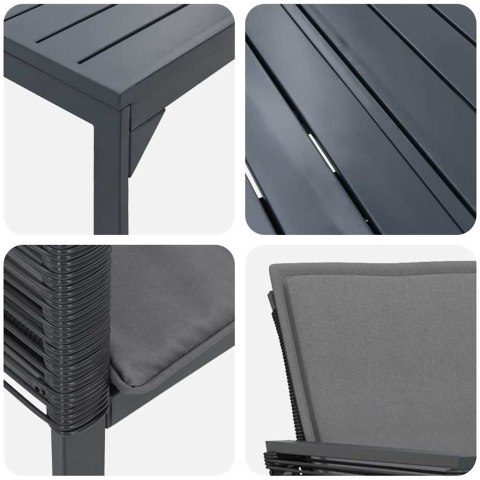 VidaXL Zestaw do jadalni w ogrodzie 7 pcs Antracyt polirattan