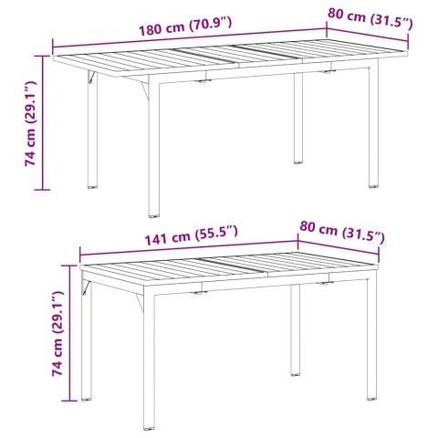 VidaXL Zestaw do jadalni w ogrodzie 7 pcs Antracyt polirattan