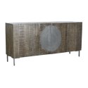 Kredens DKD Home Decor Ceimnobrązowy Ciemny szary Metal Drewno mango 180 x 40 x 80 cm