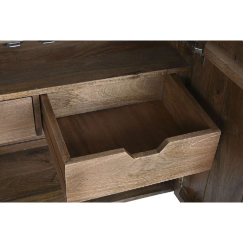 Kredens DKD Home Decor Ceimnobrązowy Ciemny szary Metal Drewno mango 180 x 40 x 80 cm