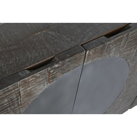 Kredens DKD Home Decor Ceimnobrązowy Ciemny szary Metal Drewno mango 180 x 40 x 80 cm