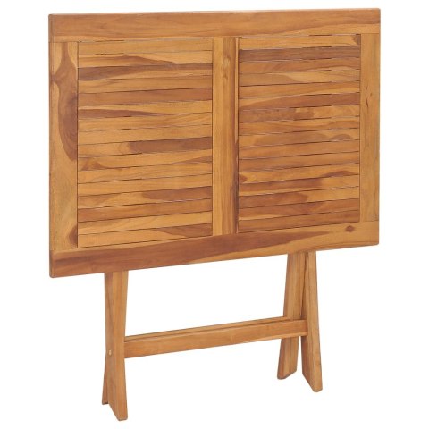 VidaXL 5-cz. zestaw składanych mebli ogrodowych, lite drewno tekowe