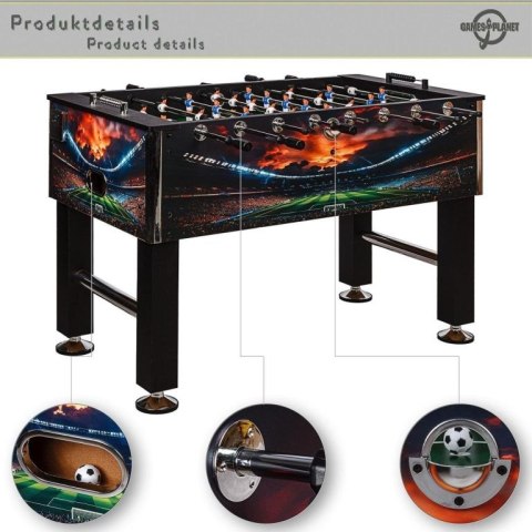 Nowoczesny stół do piłkarzyków Stadion, MDF, 140x73x87 cm