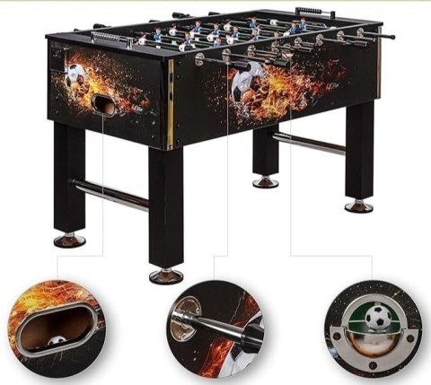 Stół do piłkarzyków Fireball turniejowy 140x73x87 cm MDF