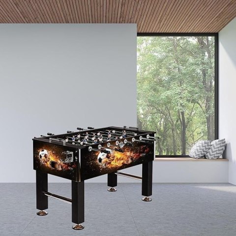 Stół do piłkarzyków Fireball turniejowy 140x73x87 cm MDF