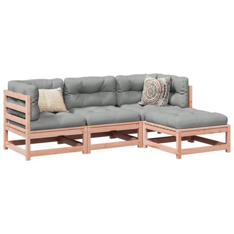 VidaXL 4-cz. zestaw wypoczynkowy do ogrodu, z poduszkami, daglezja