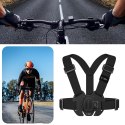 Szelki na klatkę piersiową do kamery sportowej GoPro DJI - czarne