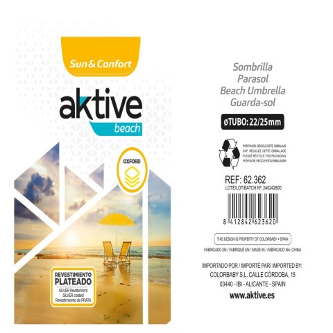 Parasol Aktive 200 x 195 x 200 cm (6 Sztuk)