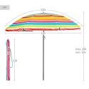 Parasol Aktive 220 x 200 x 220 cm (6 Sztuk)
