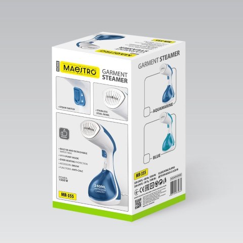 Parownica do ubrań 1500W Maestro MR-355-AQUAMARINE