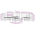 VidaXL 6-cz. zestaw wypoczynkowy do ogrodu, drewno daglezjowe