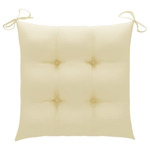 VidaXL Krzesła ogrodowe z poduszkami, 6 szt., lite drewno akacjowe