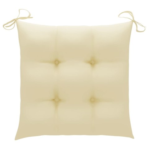 VidaXL Krzesła ogrodowe z poduszkami, 6 szt., lite drewno tekowe