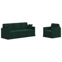 Sofa 2 pcs Ciemna zieleń