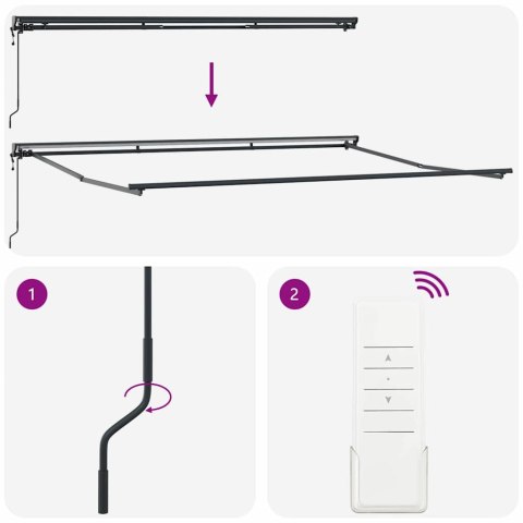 Markiza zwijana Antracyt 450 × 300 cm Poliester i Metal