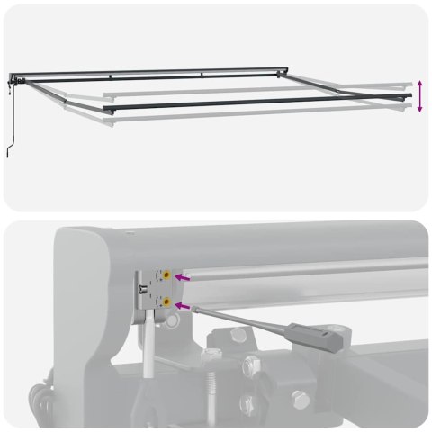 Markiza zwijana Antracyt 450 × 300 cm Poliester i Metal