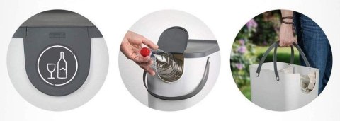 Pojemnik Albula 40L z recyklingu z pokrywą i uchwytem Rotho