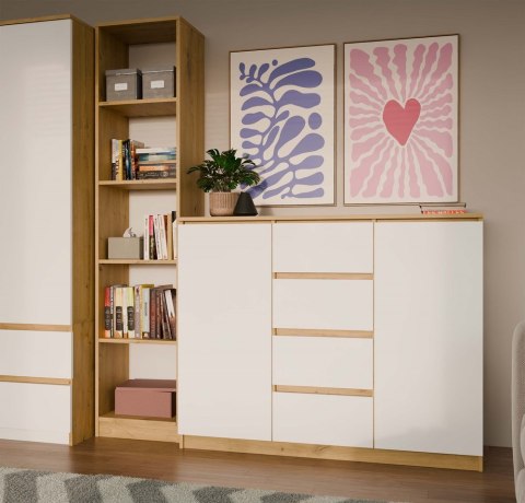 Komoda Malwa 2D4S 120 DĄB ARTISAN BIEL