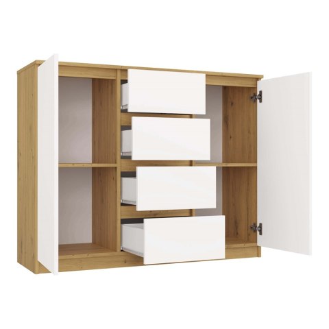 Komoda Malwa 2D4S 120 DĄB ARTISAN BIEL