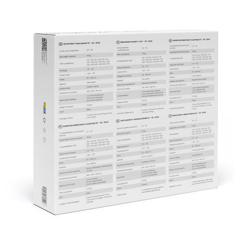 SAVIO REGULOWANY UCHWYT TV UTV-03 23''- 55'' 30 KG