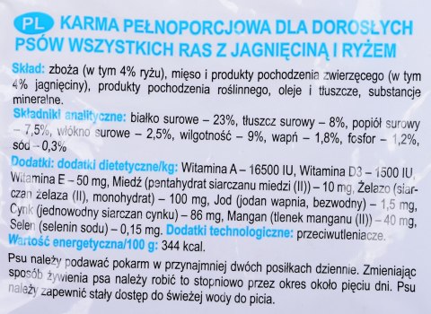 DOLINA NOTECI Rafi z jagnięciną dla psa 10kg (WYPRZEDAŻ)