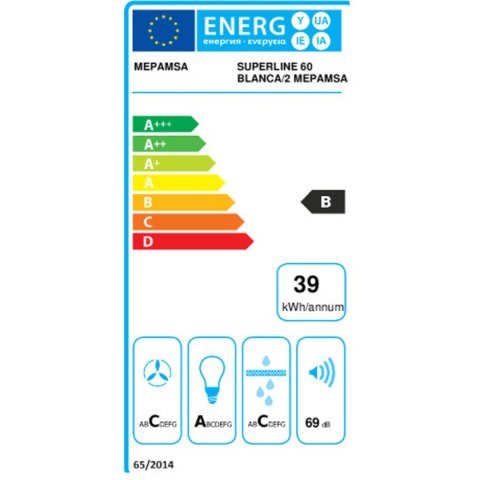 Okap konwencjonalny Mepamsa SUPERLINE 60 V2 Biały