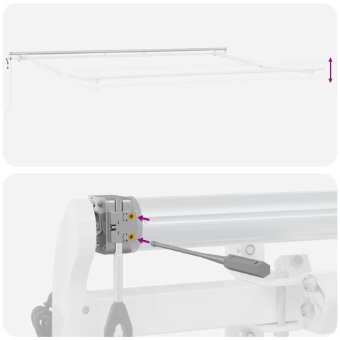 VidaXL Automatyczna markiza, antracytowo-biała, 450x300 cm