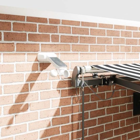 VidaXL Automatyczna markiza z LED, antracytowo-biała, 450x300 cm