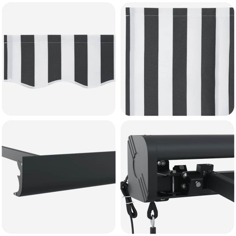 VidaXL Zwijana markiza, antracytowo-biała, 4,5x3m, tkanina i aluminium