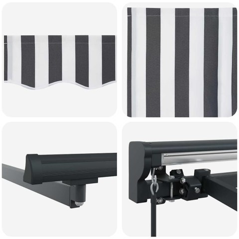 VidaXL Markiza zwijana Antracytowy i biały 450 × 300 cm