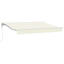 VidaXL Markiza zwijana Kremowy 300 x 200 cm Poliester i Metal