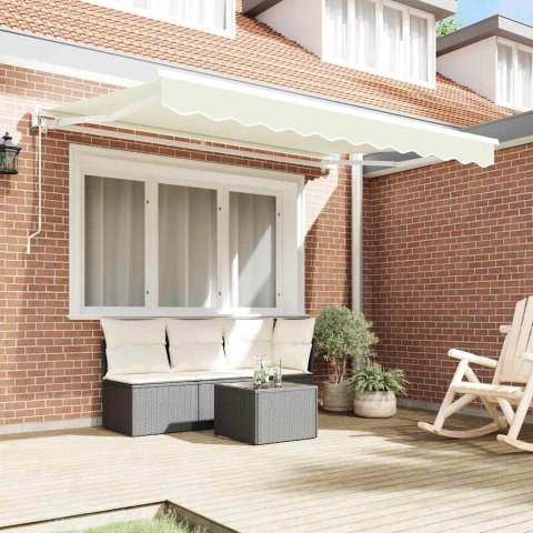 VidaXL Markiza zwijana Kremowy 300 x 200 cm Poliester i Metal