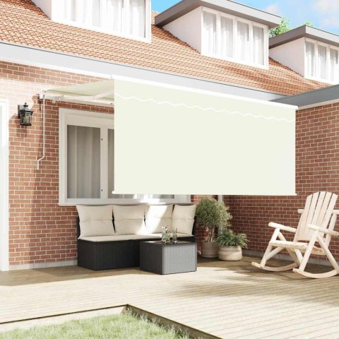 Markiza zwijana Kremowy 300 x 200 cm Poliester i aluminium